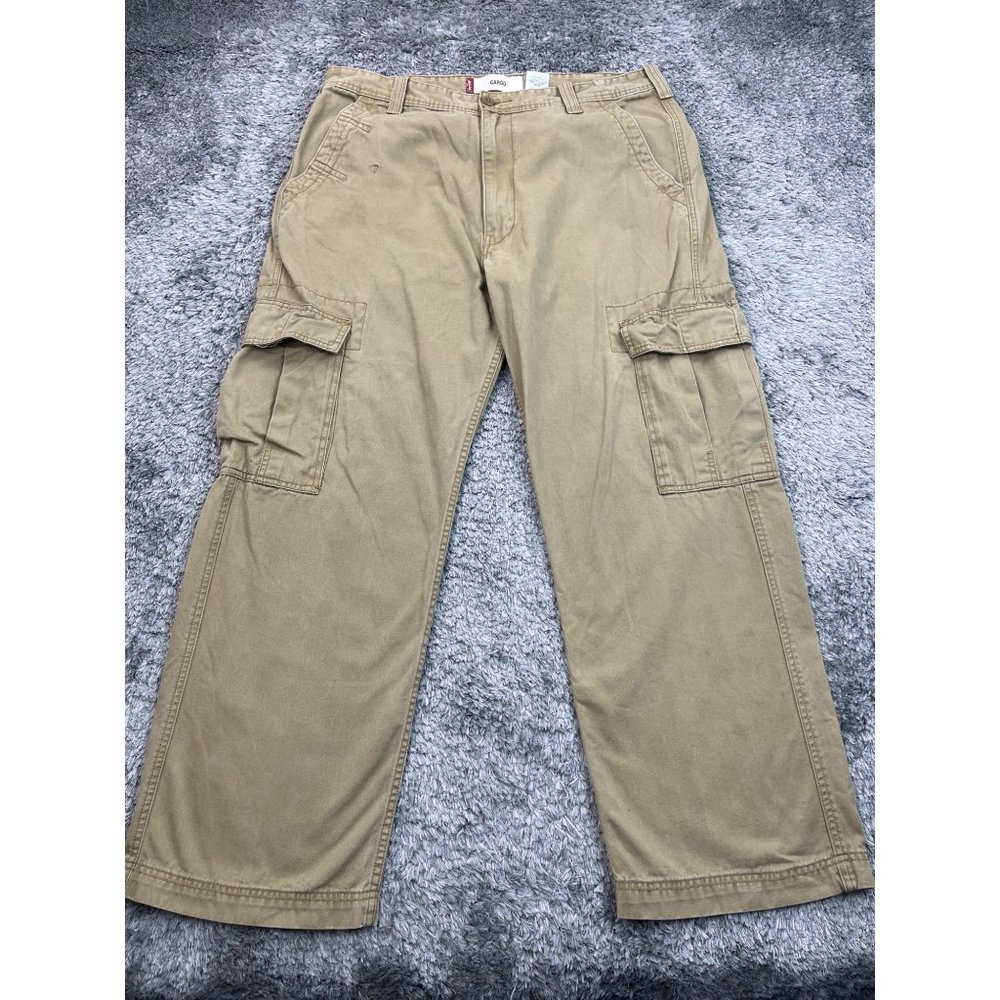 Vintage Levis Cargo Pants Mens 36x30 Brown Khaki Safari Tactical Utility Hiking